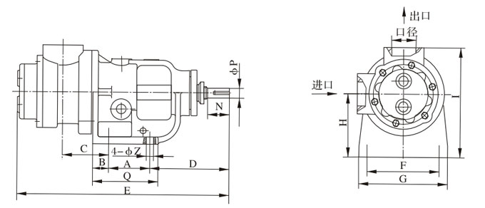 NYP7.0（A）泵頭外形尺寸 